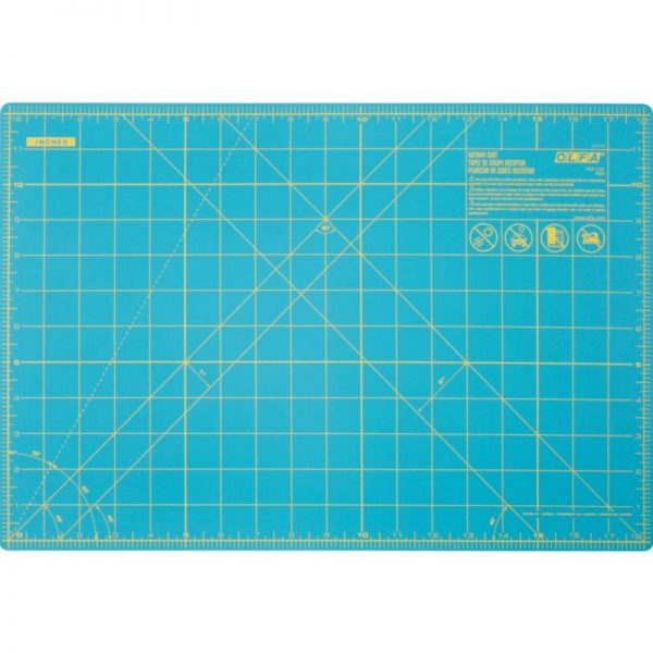 Olfa Splash Gridded Cutting Mat 12 X18 Aqua Scrapboutique