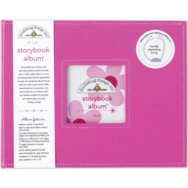 Doodlebug - Storybook Album 8"X8" - Bubblegum