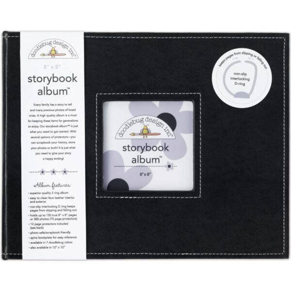 Doodlebug - Storybook Album 8"X8" - Beetle Black