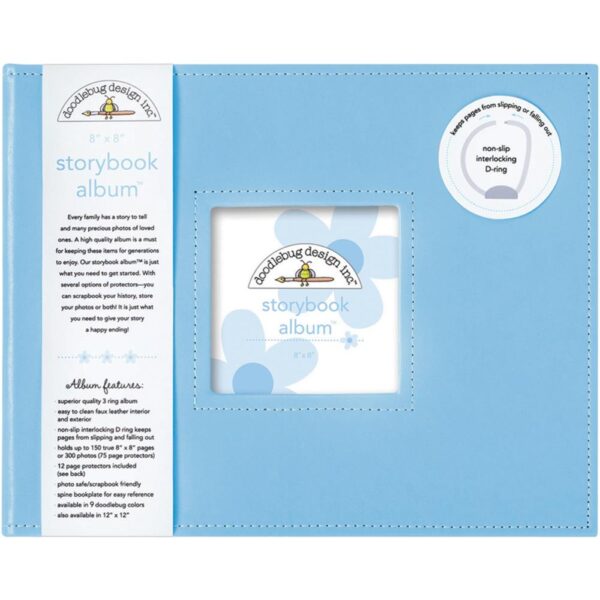 Doodlebug - Storybook Album 8"X8" - Bubble Blue