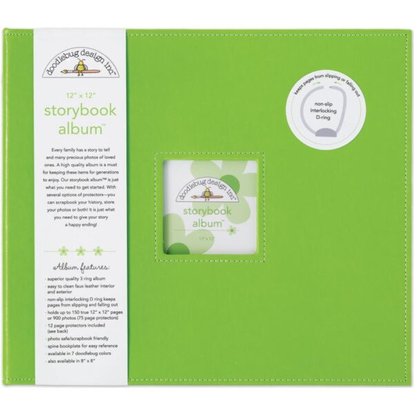 Doodlebug - Storybook Album 12"X12" - Limeade