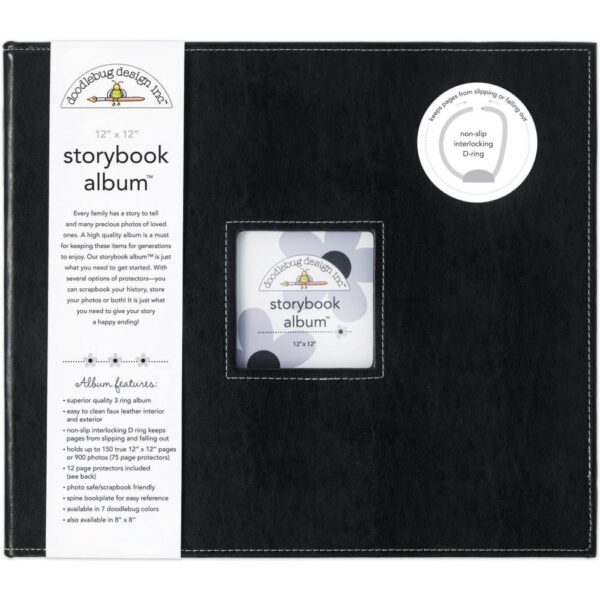 Doodlebug - Storybook Album 12"X12" - Beetle Black