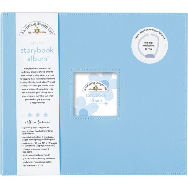 Doodlebug - Storybook Album 12"X12" - Bubble Blue