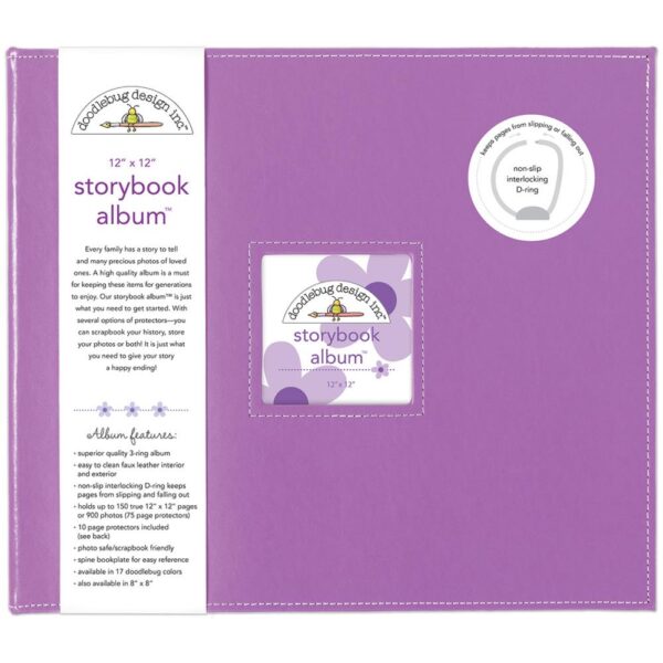 Doodlebug - Storybook Album 12"X12" - Lilac