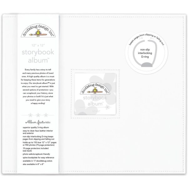 Doodlebug - Storybook Album 12"X12" - Lily White