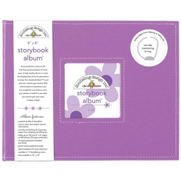 Doodlebug - Storybook Album 8"X8" - Lilac