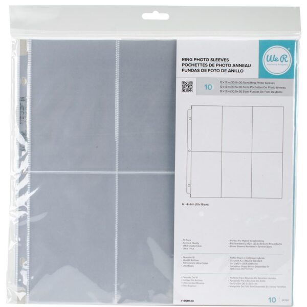 WeR - Photo Sleeve Protectors 12"X12" - 6 Pocket