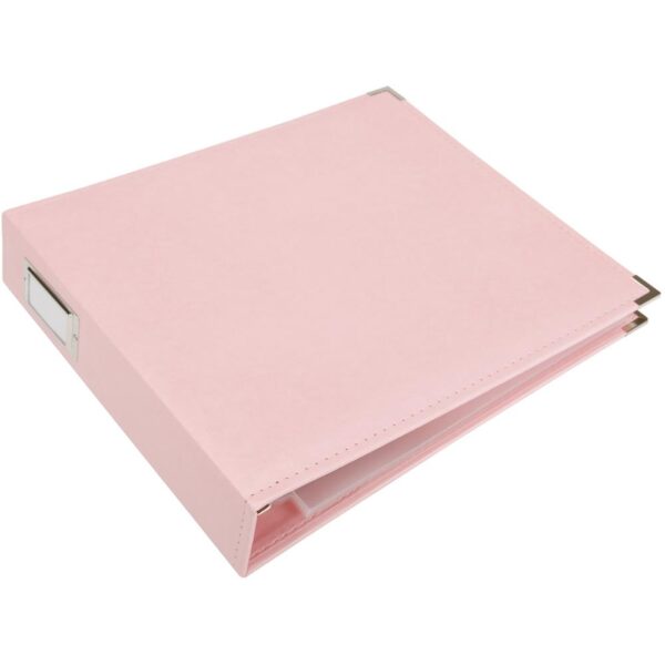 WeR Classic Leather 3Ring 12x12 Album - Pretty Pink