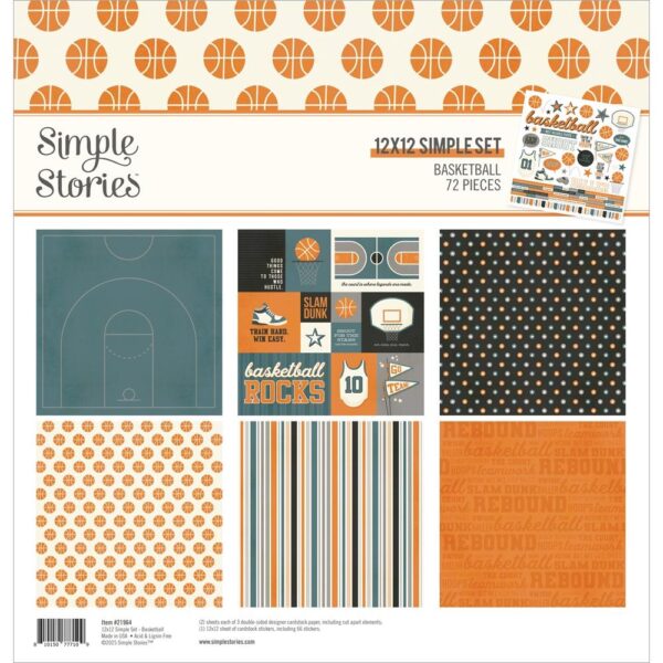 Simple Stories Collection Kit 12X12" - Basketball