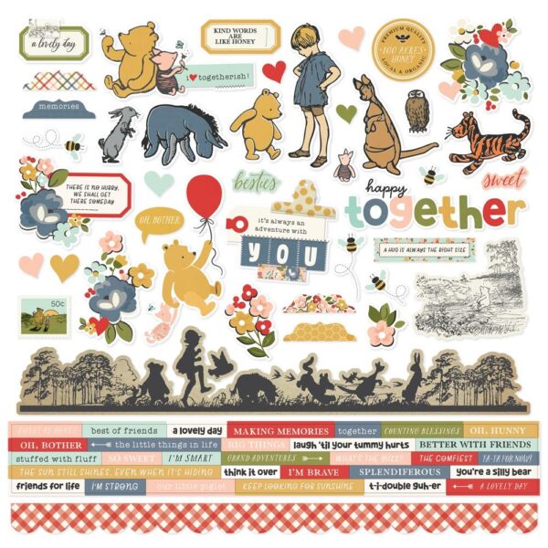 Simple Stories Classic Pooh - Cardstock Stickers 12x12"