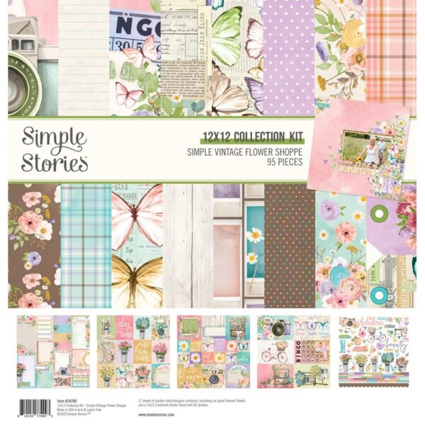 Simple Stories - Vintage Flower Shoppe - Collection Kit 12x12"