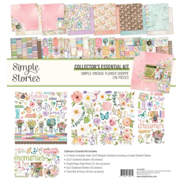 Simple Stories - Vintage Flower Shoppe - Collector's Essential Kit