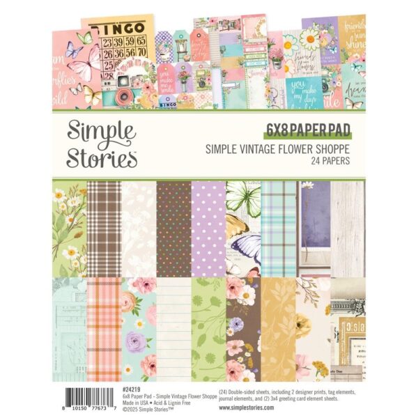 Simple Stories - Vintage Flower Shoppe - 6x8" Paper Pad