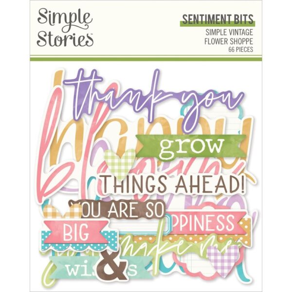 Simple Stories - Vintage Flower Shoppe - Sentiment Bits