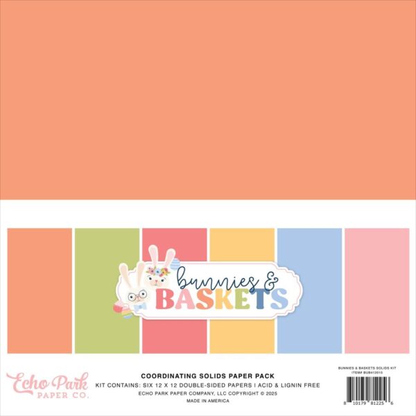 Echo Park - Bunnies And Baskets - Collection Kit 12X12", Solids