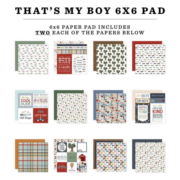 Carta Bella - That's My BOY - 6x6" Paper Pad - Image 2