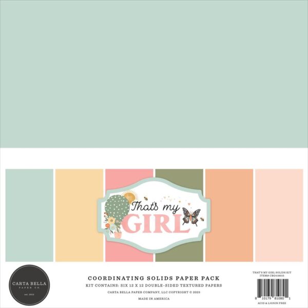 Carta Bella - That's My GIRL - Collection Kit 12X12", Solids