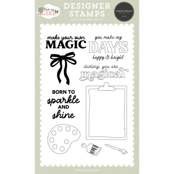 Carta Bella - That's My GIRL - Stamp Set, Sparkle And Shine