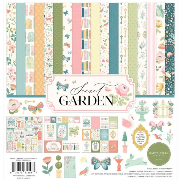 Carta Bella - Secret Garden - Collection Kit 12X12"