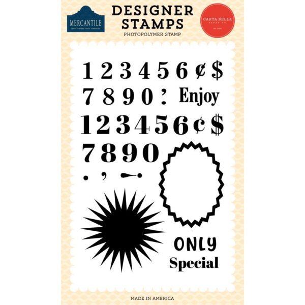 Carta Bella - Mercantile - Stamp Set, Price Sticker