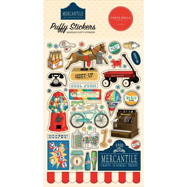 Carta Bella - Mercantile - Puffy Stickers