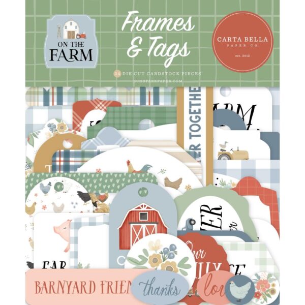 Carta Bella - On The Farm - Ephemera, Frames & Tags