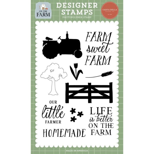 Carta Bella - On The Farm - Stamp Set, Farm Sweet Farm