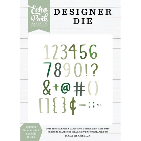 Echo Park - Medium Die Set - Kayman Numbers And Symbols