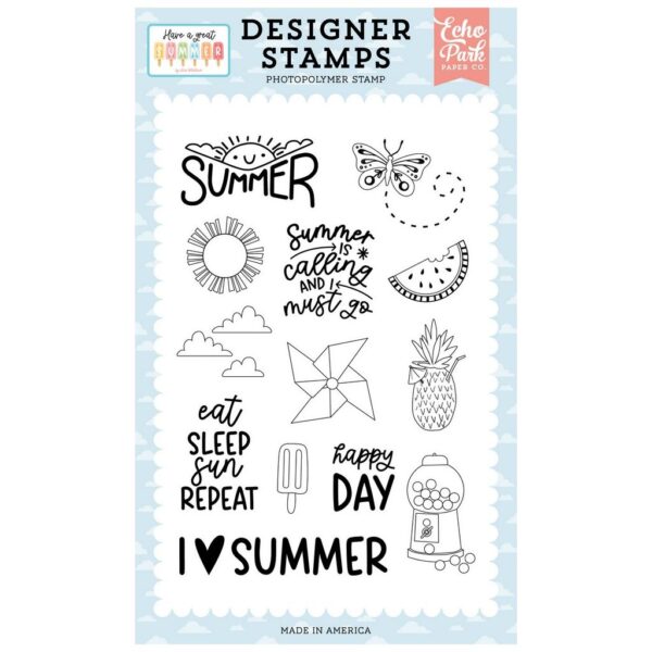 Echo Park - Have A Great Summer - Stamp Set, Summer Is Calling