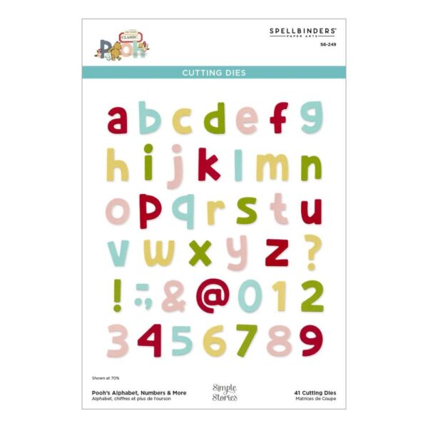 Spellbinders - Etched Dies - Pooh’s Alphabet Number & More