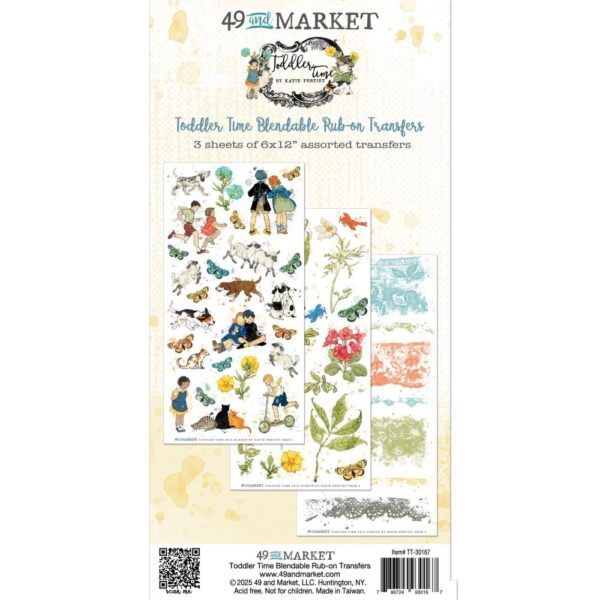 49 & Market - Toddler Time - Rub-On Transfer Set, Blendable