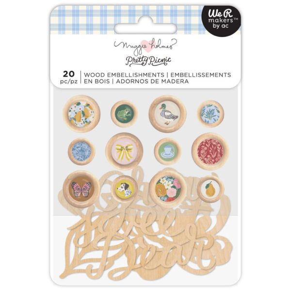 Maggie Holmes - Pretty Picnic - Wooden Embellishments