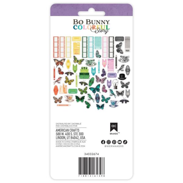 Bo Bunny - Colourful Story - Ephemera Pack, Icons - Image 2