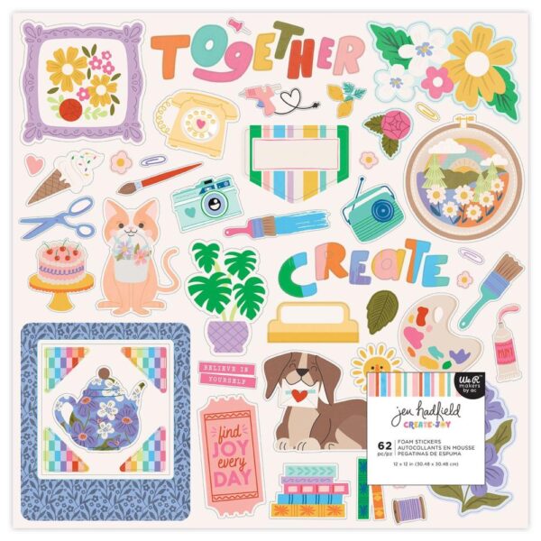 Jen Hadfield - Create Joy - Foam Stickers 12x12"