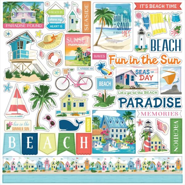 Carta Bella - Beach Town - Element Stickers