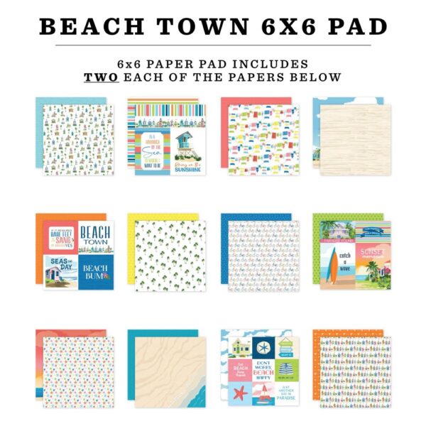 Carta Bella - Beach Town - 6x6" Paper Pad - Image 2