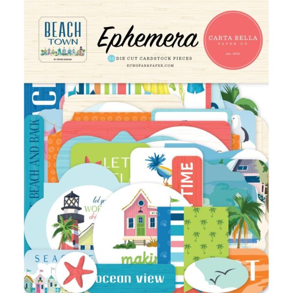 Carta Bella - Beach Town - Ephemera, Icons