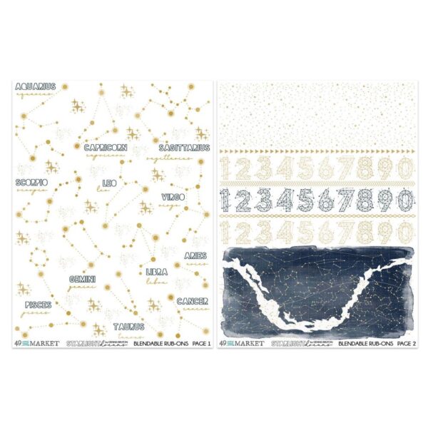 49 & Market - Starlight Dreams - Rub-On Transfer Set 6X8", Constellation - Image 2