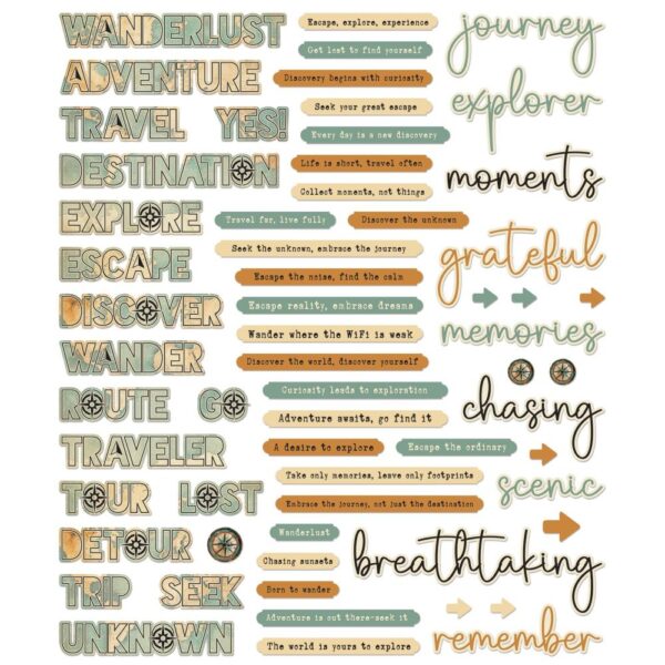 49 & Market - Wanderlust Explorer - Chipboard Words - Image 2