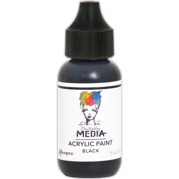 Dina Wakley - Acrylic Paint 1oz - Black