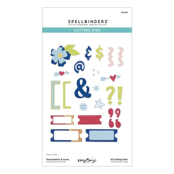 Spellbinders By Kelly Bangs - Just Sayin' - Etched Dies, Punctuation and Icons