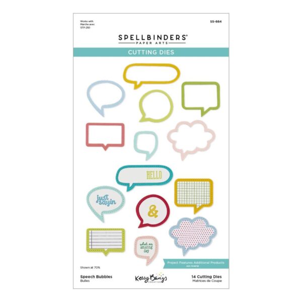 Spellbinders By Kelly Bangs - Just Sayin' - Etched Dies, Speech Bubbles