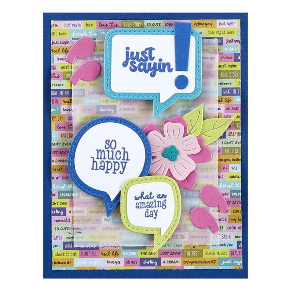 Spellbinders By Kelly Bangs - Just Sayin' - Etched Dies, Speech Bubbles - Image 3