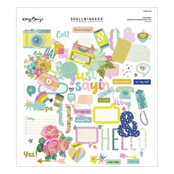 Spellbinders By Kelly Bangs - Just Sayin' - Chipboard Die Cuts