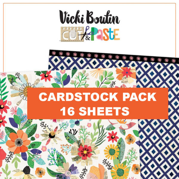 Vicki Boutin - Cut & Paste - Cardstock Pack, 16 Sheets