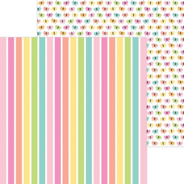 Doodlebug - Butterfly Kisses - Double-Sided Paper Pack 12X12" - Image 6