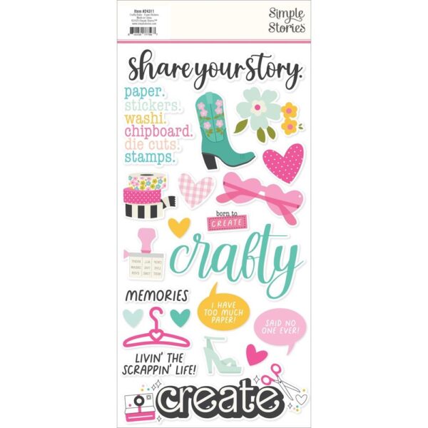 Simple Stories - Crafty Babe - Foam Stickers - Image 2