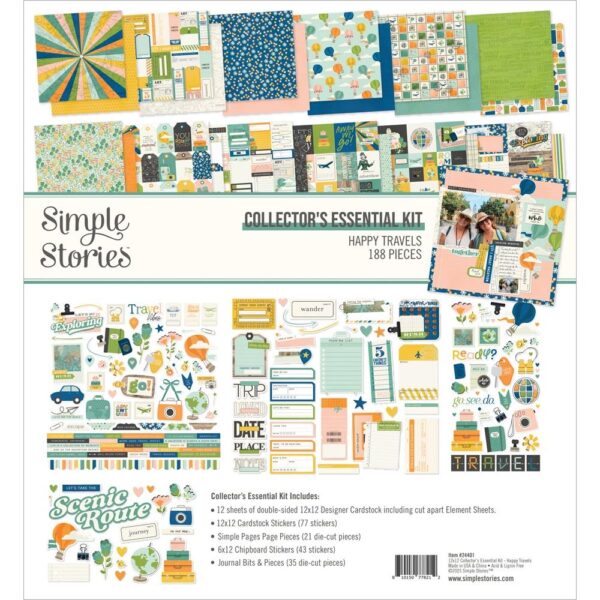 Simple Stories - Happy Travels - Collector's Essential Kit 12x12"