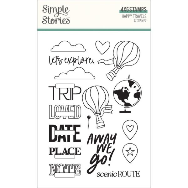 Simple Stories - Happy Travels - Clear Stamps