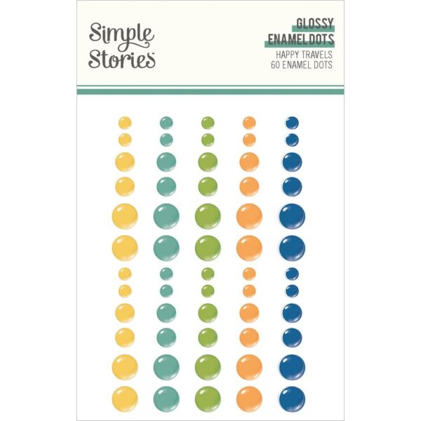 Simple Stories - Happy Travels - Enamel Dots